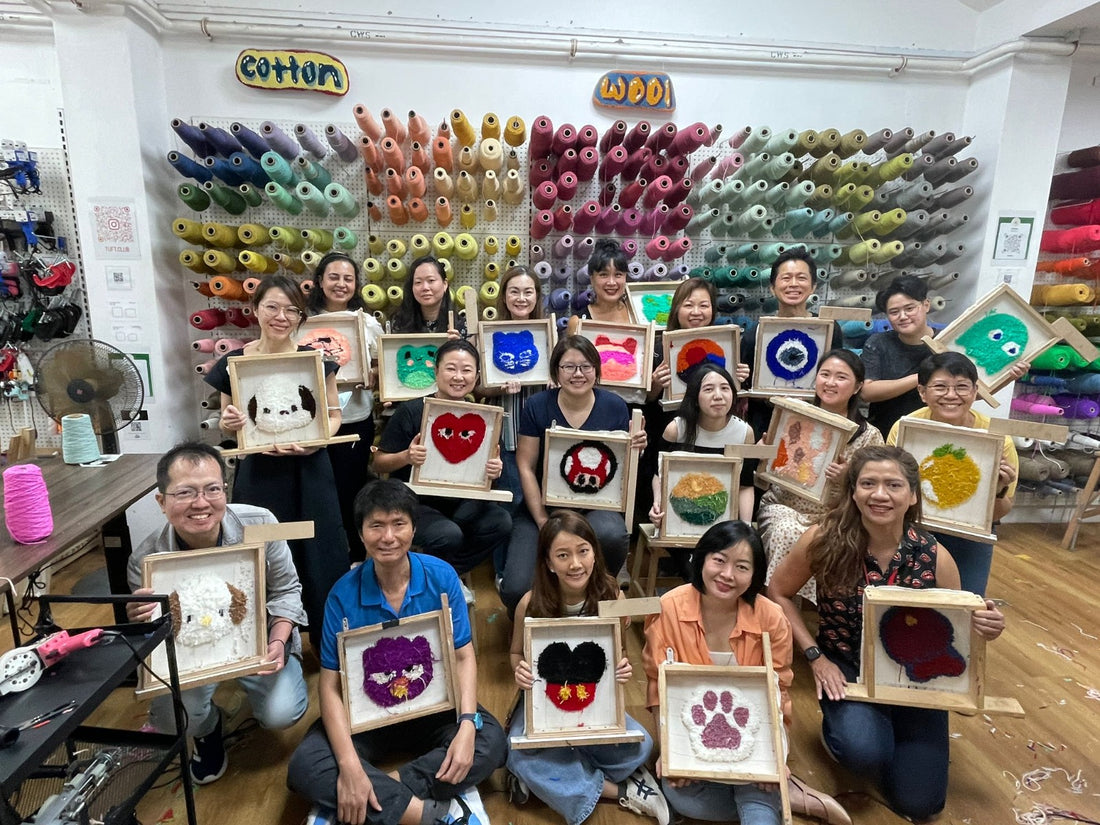 Corporate Team Building Singapore | Tufting Workshop Events – TUFT CLUB